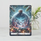 Frohe Weihnachtskarte Bauble Feiertagskarte (Stehend Vorderseite)