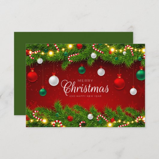 Frohe Weihnachtskarte Begleitkarte (Vorne/Hinten)