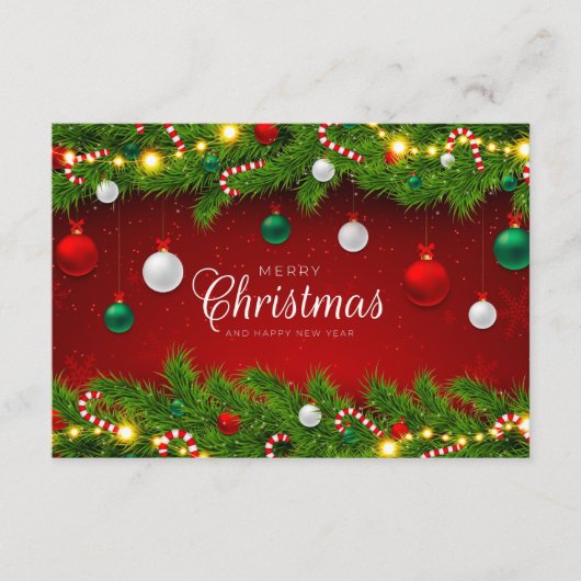 Frohe Weihnachtskarte Begleitkarte (Vorderseite)