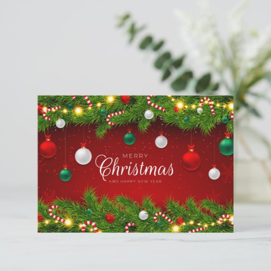 Frohe Weihnachtskarte Begleitkarte (Stehend Vorderseite)