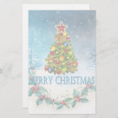 Frohe Weihnachtskarte Briefpapier (Vorne/Hinten)