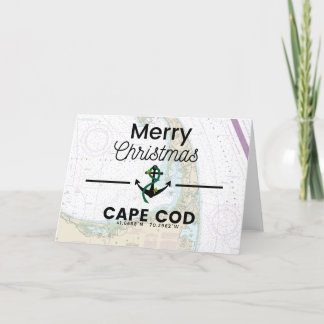 Frohe Weihnachtskarte - Cape Cod Feiertagskarte