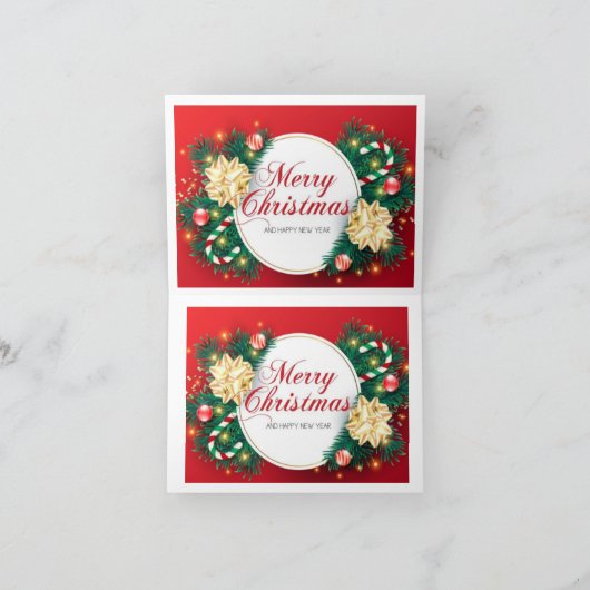 Frohe Weihnachtskarte Dankeskarte (Innenseite)