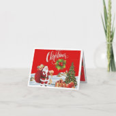 Frohe Weihnachtskarte Dankeskarte (Rückseite)