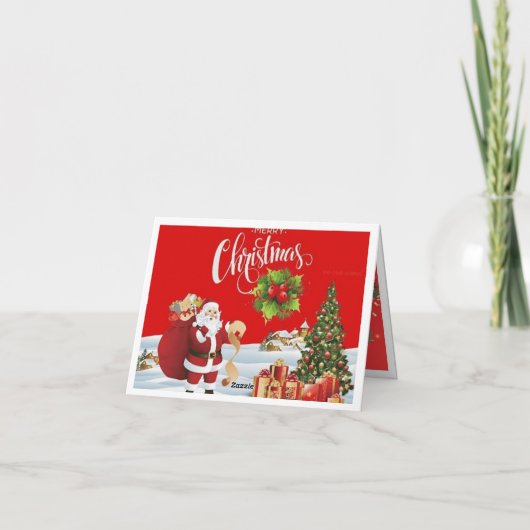 Frohe Weihnachtskarte Dankeskarte (Rückseite)