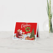 Frohe Weihnachtskarte Dankeskarte (Vorderseite)