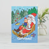 Frohe Weihnachtskarte Dankeskarte (Stehend Vorderseite)