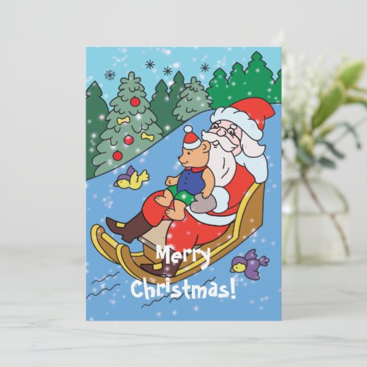 Frohe Weihnachtskarte Dankeskarte (Stehend Vorderseite)