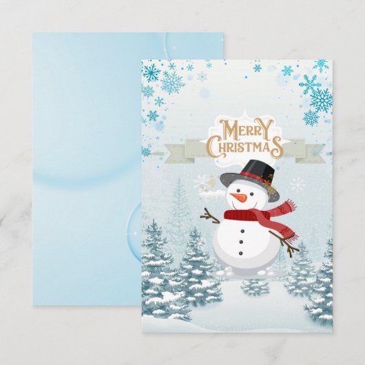 Frohe Weihnachtskarte Dankeskarte (Vorne/Hinten)