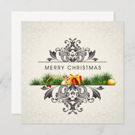 Frohe Weihnachtskarte Dankeskarte (Vorne/Hinten)