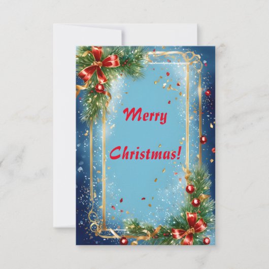 Frohe Weihnachtskarte Dankeskarte (Vorderseite)