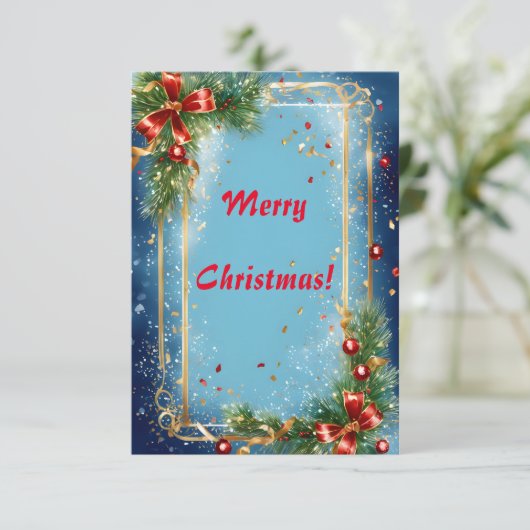 Frohe Weihnachtskarte Dankeskarte (Stehend Vorderseite)