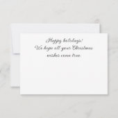 Frohe Weihnachtskarte Dankeskarte (Rückseite)