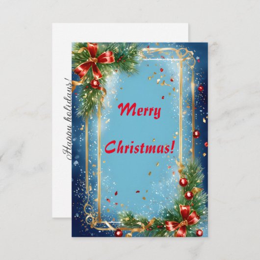 Frohe Weihnachtskarte Dankeskarte (Vorne/Hinten)