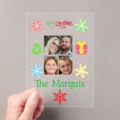 Frohe Weihnachtskarte der Acrylfamilie Acryleinladungen (Insitu (Handheld))