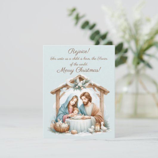 Frohe Weihnachtskarte Einladung (Stehend Vorderseite)