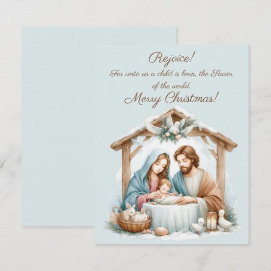 Frohe Weihnachtskarte Einladung (Vorne/Hinten)