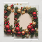 FROHE WEIHNACHTSKARTE EINLADUNG (Vorne/Hinten)