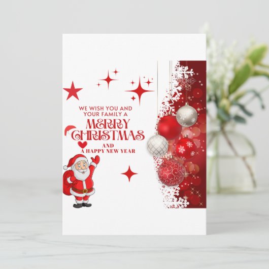 Frohe Weihnachtskarte Einladung (Stehend Vorderseite)