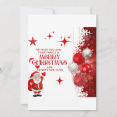 Frohe Weihnachtskarte Einladung (Rückseite)