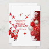 Frohe Weihnachtskarte Einladung (Vorne/Hinten)