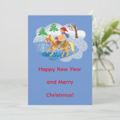 Frohe Weihnachtskarte. Einladung (Stehend Vorderseite)