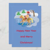 Frohe Weihnachtskarte. Einladung (Vorne/Hinten)