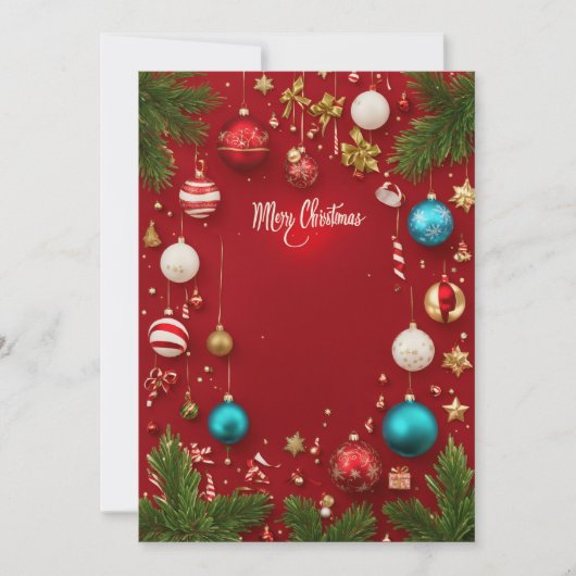 Frohe Weihnachtskarte Einladung (Vorderseite)