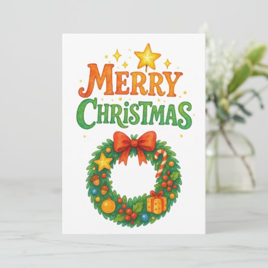 Frohe Weihnachtskarte Einladung (Stehend Vorderseite)