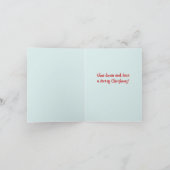 Frohe Weihnachtskarte - Essen, schlafen, und fröhl Karte (Innenseite)