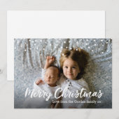 Frohe Weihnachtskarte FamilienFoto Feiertagskarte (Vorne/Hinten)