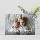 Frohe Weihnachtskarte FamilienFoto Feiertagskarte (Stehend Vorderseite)