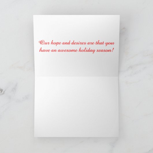 Frohe Weihnachtskarte Feiertagskarte (Innenseite)