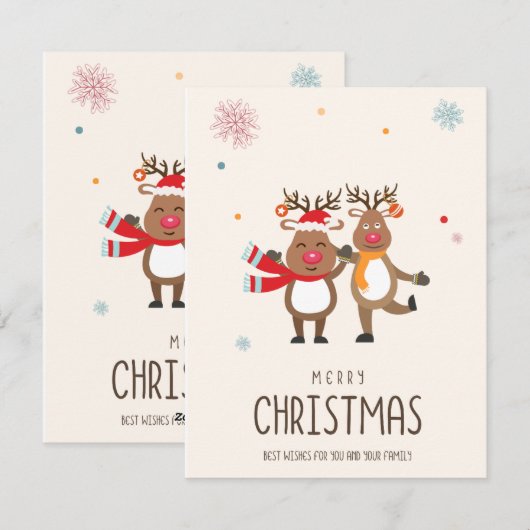 Frohe Weihnachtskarte Feiertagskarte (Vorne/Hinten)