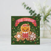 Frohe Weihnachtskarte Feiertagskarte (Stehend Vorderseite)