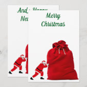 Frohe Weihnachtskarte Feiertagskarte (Vorne/Hinten)