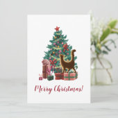 Frohe Weihnachtskarte Feiertagskarte (Stehend Vorderseite)