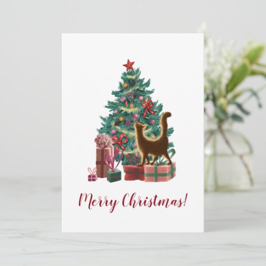 Frohe Weihnachtskarte Feiertagskarte (Stehend Vorderseite)