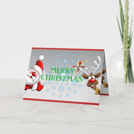 Frohe Weihnachtskarte Feiertagskarte (Vorderseite)