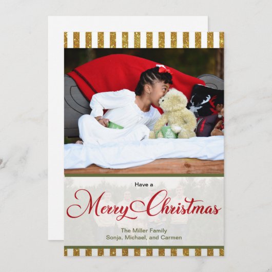 Frohe Weihnachtskarte Feiertagskarte (Vorne/Hinten)