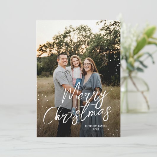 Frohe Weihnachtskarte Feiertagskarte (Stehend Vorderseite)