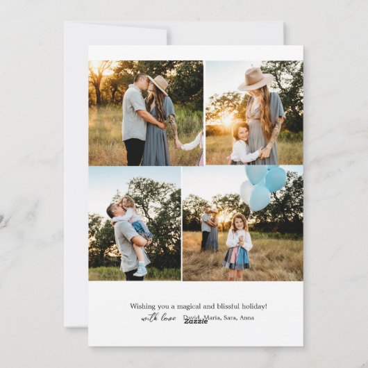 Frohe Weihnachtskarte Feiertagskarte (Rückseite)