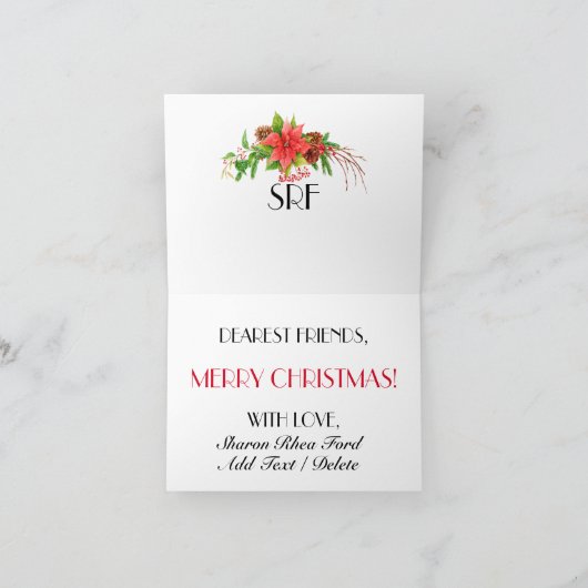 Frohe Weihnachtskarte Feiertagskarte (Innenseite)