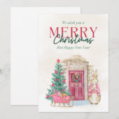 Frohe Weihnachtskarte Feiertagskarte (Vorne/Hinten)