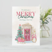 Frohe Weihnachtskarte Feiertagskarte (Stehend Vorderseite)