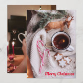 Frohe Weihnachtskarte Feiertagskarte (Vorne/Hinten)