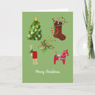 Frohe Weihnachtskarte Feiertagskarte