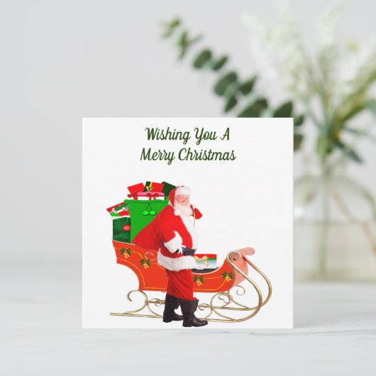 Frohe Weihnachtskarte Feiertagskarte (Stehend Vorderseite)