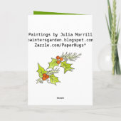 Frohe Weihnachtskarte Feiertagskarte (Rückseite)