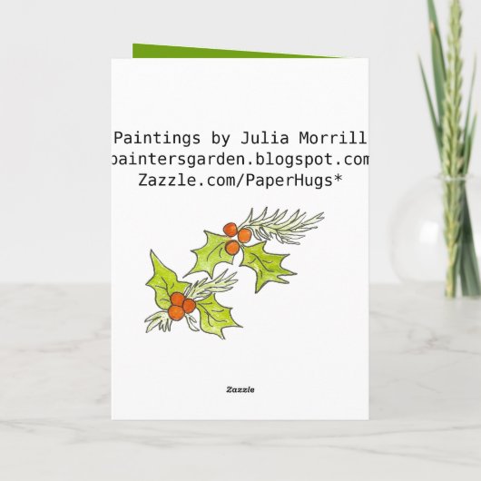 Frohe Weihnachtskarte Feiertagskarte (Rückseite)